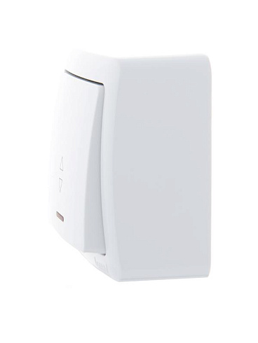 Выкл.1-кл.ОП VIOLA 10А проходной бел. с подсвет. Lezard 751-0200-114