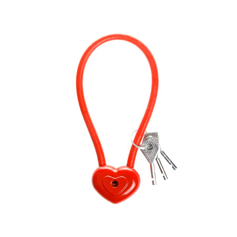 Замок навесной ЧАЗ ВС2-28А с тросиком (сердечко) (арт 18313)