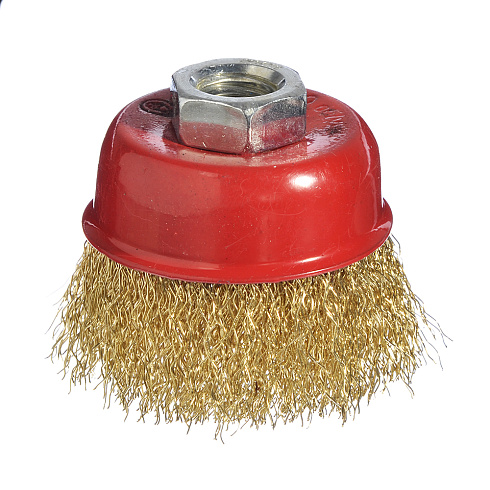 Щетка крацовка для УШМ М14 латунь 65 мм 