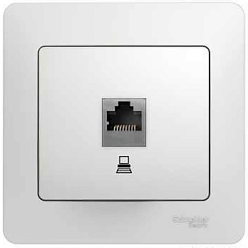 Мех.розет. комп. 1-м СП Glossa RJ45 бел. Sche GSL000181К