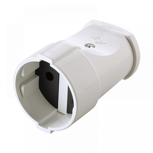 Штепсель б/з бел.MAKEL 10004