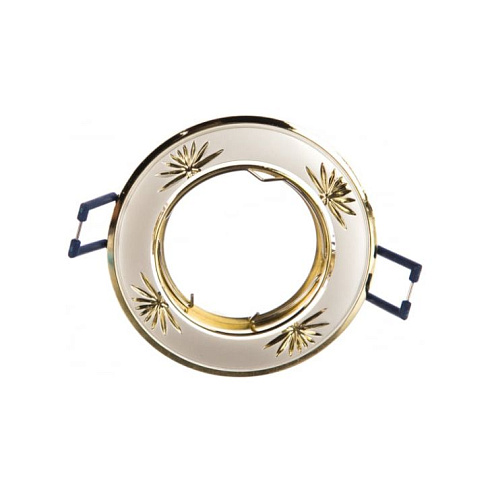 Светильник KL3 А SS/G литой кругл.поворот с гравировкой сатин серебр./зол. ЭРА С0043663