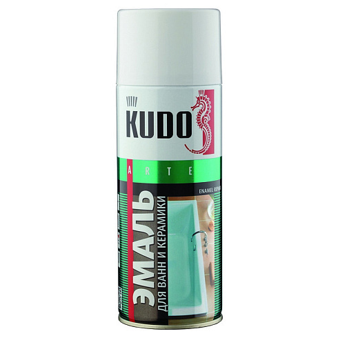 Краска Аэрозоль для ванн БЕЛАЯ 520 мл "KUDO" KU-1301