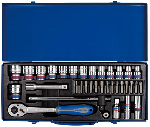 Торцевые головки (Набор) 28 пред.(торц.головки,биты,трещотка,удлин,Cr-V,S2 ЗУБР ТМ-28(27645-Н28_z01)