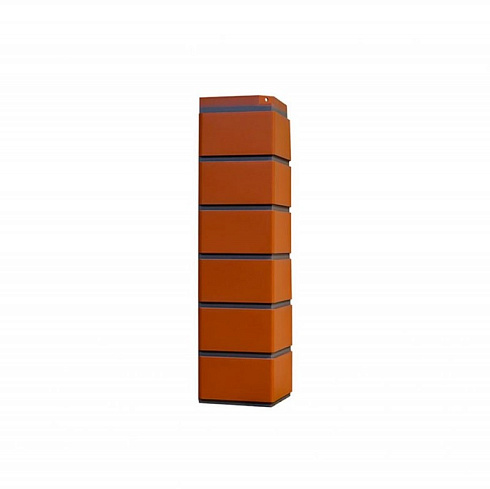 Угол наружный для фасадной панели Nordside Гладкий кирпич "Красный" 0,119х0,463