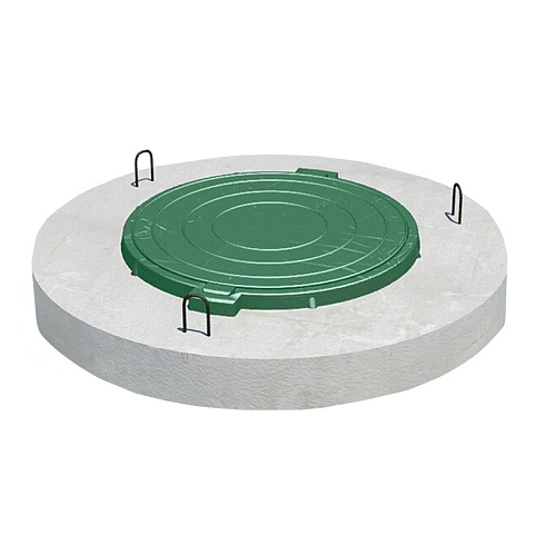 Крышка с полимер.люком д.1,5 м.