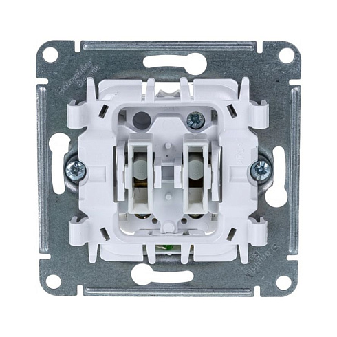 Мех.выключ. 2-кл. СП Glossa 10А IP20 10АХ.бел. с подсветкой Sche GSL000153