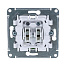 Мех.выключ. 2-кл. СП Glossa 10А IP20 10АХ.бел. с подсветкой Sche GSL000153
