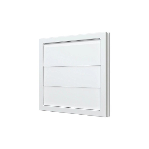 РЕШЕТКА вентиляционная приточно-вытяжная с гравитац.жалюз. ASA 150х150 с флан D100 бел.(1515К10Ф)