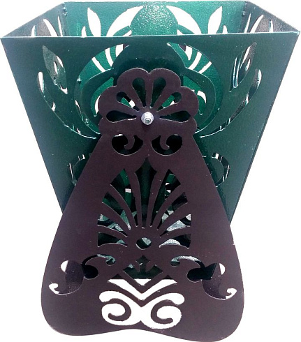 Урна металлическая резная 300х300х430мм