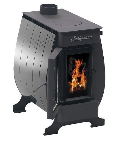 Печь воздухогрейная НМК "Сибирячка" 9 (кожух нерж.сталь)