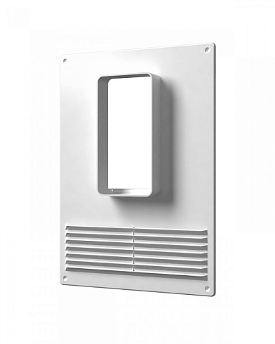 Площадка торцевая вертик. пласт. с решеткой 180х250 мм фланец 60х120 (612ПТВР)