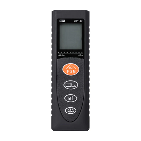 Рулетка лазерная ЛР-40, дальность 40м ,точн 2мм, подстветка IP54 2хААА "Алмаз" TDM SQ1018-0201