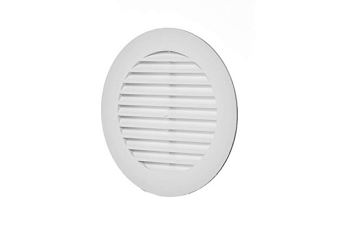 РЕШЕТКА вентиляц. круглая D136 вытяжная АБС с фланцем D100 (10РК) (03329