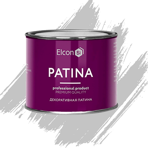 Эмаль декоративная патина серебро 0,2л "ELCON" (255825)