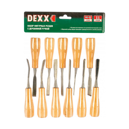 Стамески фигурные MaxCut "МИНИ" с дерев.ручкой, 6шт. (1832-Н6)