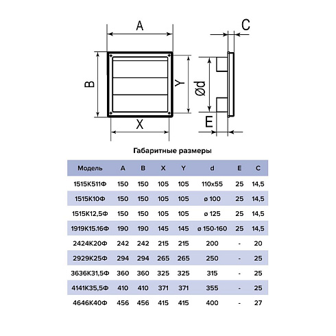 РЕШЕТКА вентиляционная приточно-вытяжная с гравитац.жалюз. ASA 150х150 с флан D100 бел.(1515К10Ф)