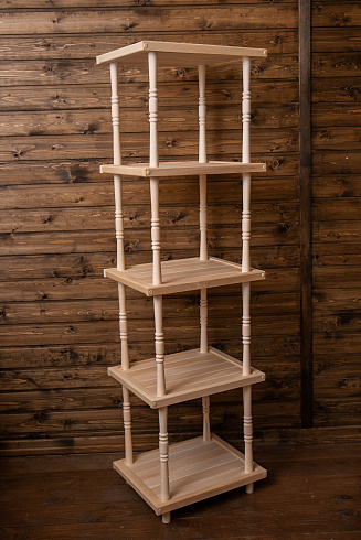 Этажерка 5 ярусов с балясинами 450х330х1220