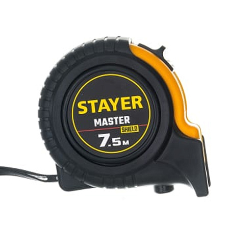 Рулетка STAYER  "MASTER", обрезиненный корпус, 7,5мх25мм (34025-07_z01