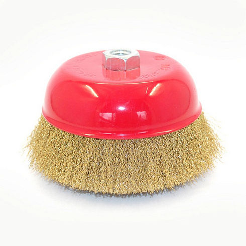 Щетка крацовка для УШМ М14 латунь 100 мм 