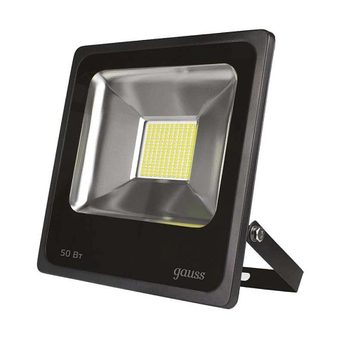 Прожектор светодиод. LED 50Вт IP65 6500K черн. Gauss 613100350
