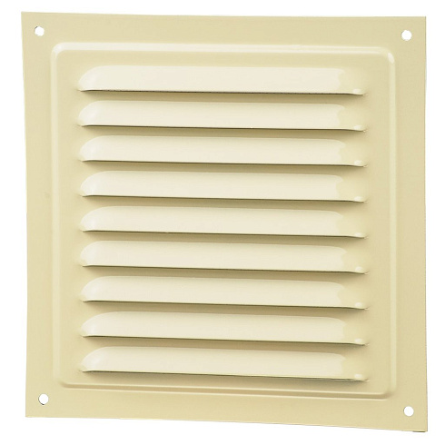 РЕШЕТКА вентиляционная вытяжная стальн. с сеткой 300 Х 300 БЕЖ. (3030МЭ Ivory)