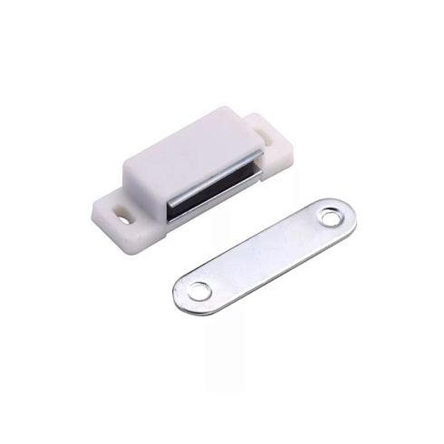 Защелка магнитная белая маленькая (45мм)