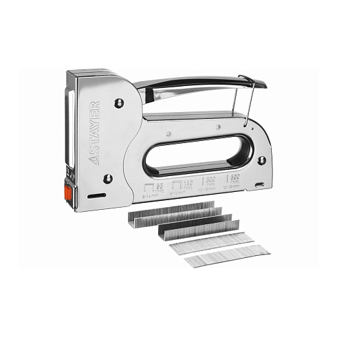 Степлер пистолет сталь.STAYER BlackForce-53 , тип 53,140,13,53F,300,500 (31515_z01)