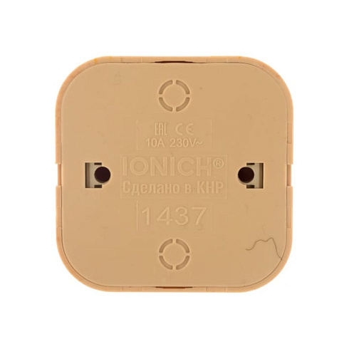 Выключатель 2-кл 1п ОП сосна с подсветкой 10А IP20 IONICH 1437