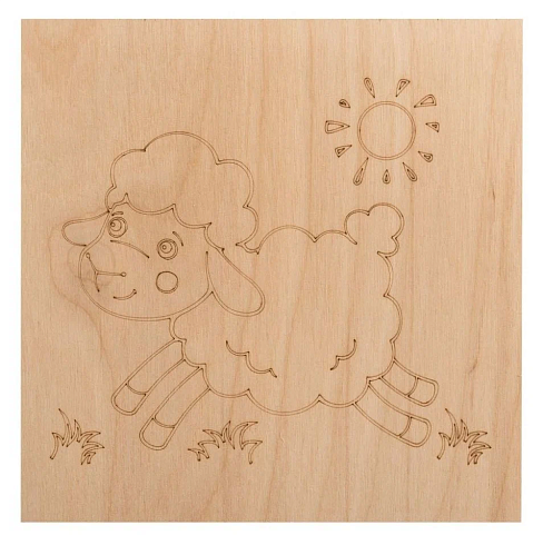 Доска для выжигания Rexant "Малыши зверята" (н-р 5шт 150х150мм) (12-0933)