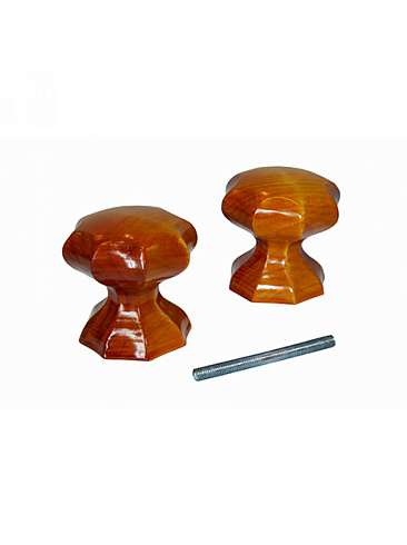 Ручка-кнопка деревянная ЙО-Лиственница (фигур)