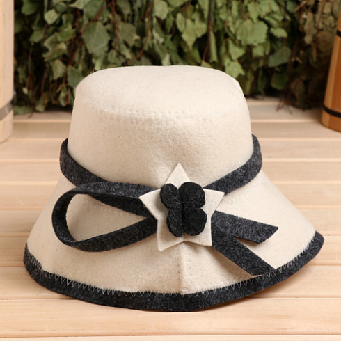 Шапка для бани женская с апликацией (2603694)