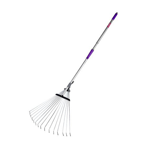 Грабли веерные алюмин. 15 плоских зуба, регулир. с ручкой 110-168см, "Don Gazon" 128-1100