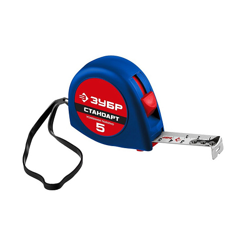 Рулетка ЗУБР "Стандарт",корпус с резин.напылением, 5мх19мм (34016-5)