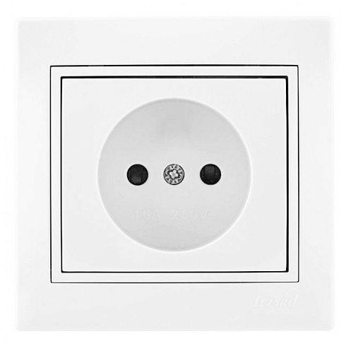 Розетка 1-м СП Мира с/з керам. бел/бел 701-0202-122