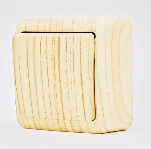 Выкл.1-кл.ОП VIOLA 10А бел.дуб. Lezard 751-5200-100