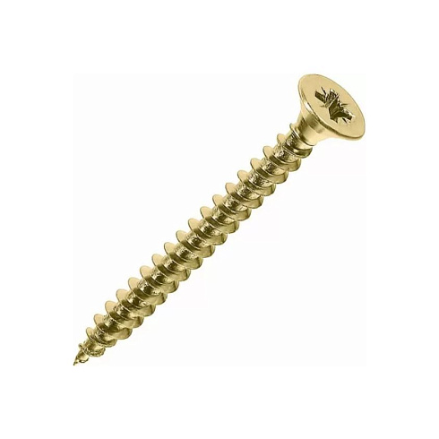 Саморез острый,гол,потай-крест ,покр.желт.цинк 4,8х150