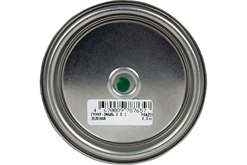 Грунт-эмаль по ржавчине "PANZER" гладкая зеленая 0,9л (14)