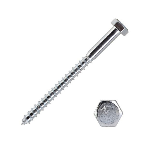 Глухарь шуруп острый, гол.шестигран.покр.цинк  8х160 