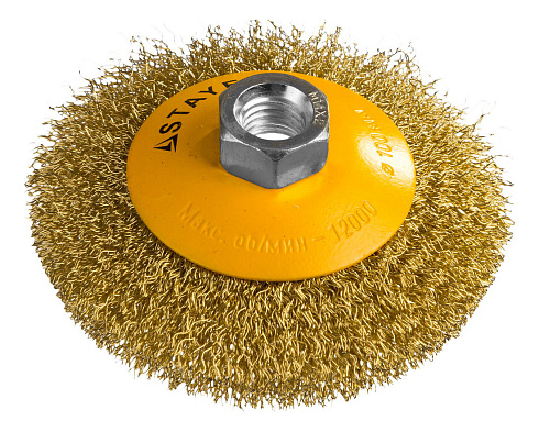 Щетка дисковая для дрели, витая стальная проволока 0,3мм, 38мм ЗУБР (3520-038_z02)