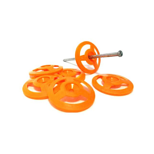 Шайба для утеплителя D50 рондоль пластмасс. (оранжевая)