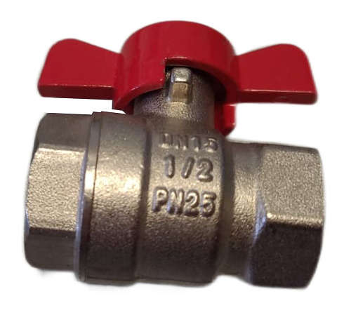 Кран шаровый SAS 1030-7Т 1/2* F-F полный проход бабочка