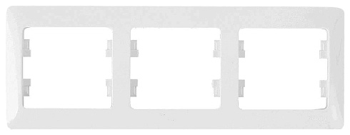 Рамка 3-м Glossa бел. горизонт. Sche GSL000103