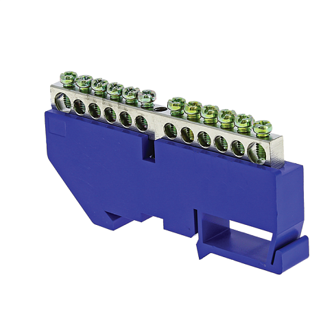 Шина на DIN рейку нулевая N6х9 14 отвер. Proxima EKF sn1-63-14-d