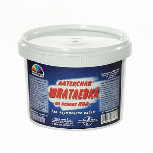 Шпаклевка латексная на основе ПВА 1 кг "Магия Радуги" (8) (7426)
