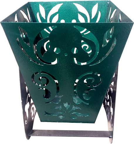 Урна металлическая резная 300х300х430мм