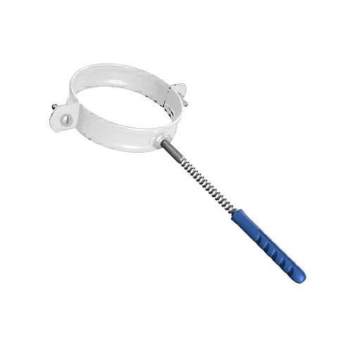 Хомут крепления трубы бел.(металл)