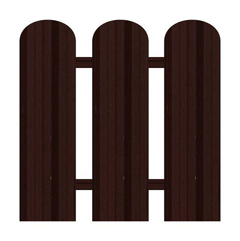 Штакетник фигурный М 0,50м (коричневый RAL-8017)