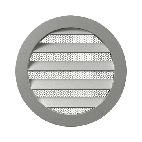 РЕШЕТКА вентиляц. круглая АЛЮМИН D150 вытяжная с фланцем D125 ЭРА (12,5РКМ) (225236)